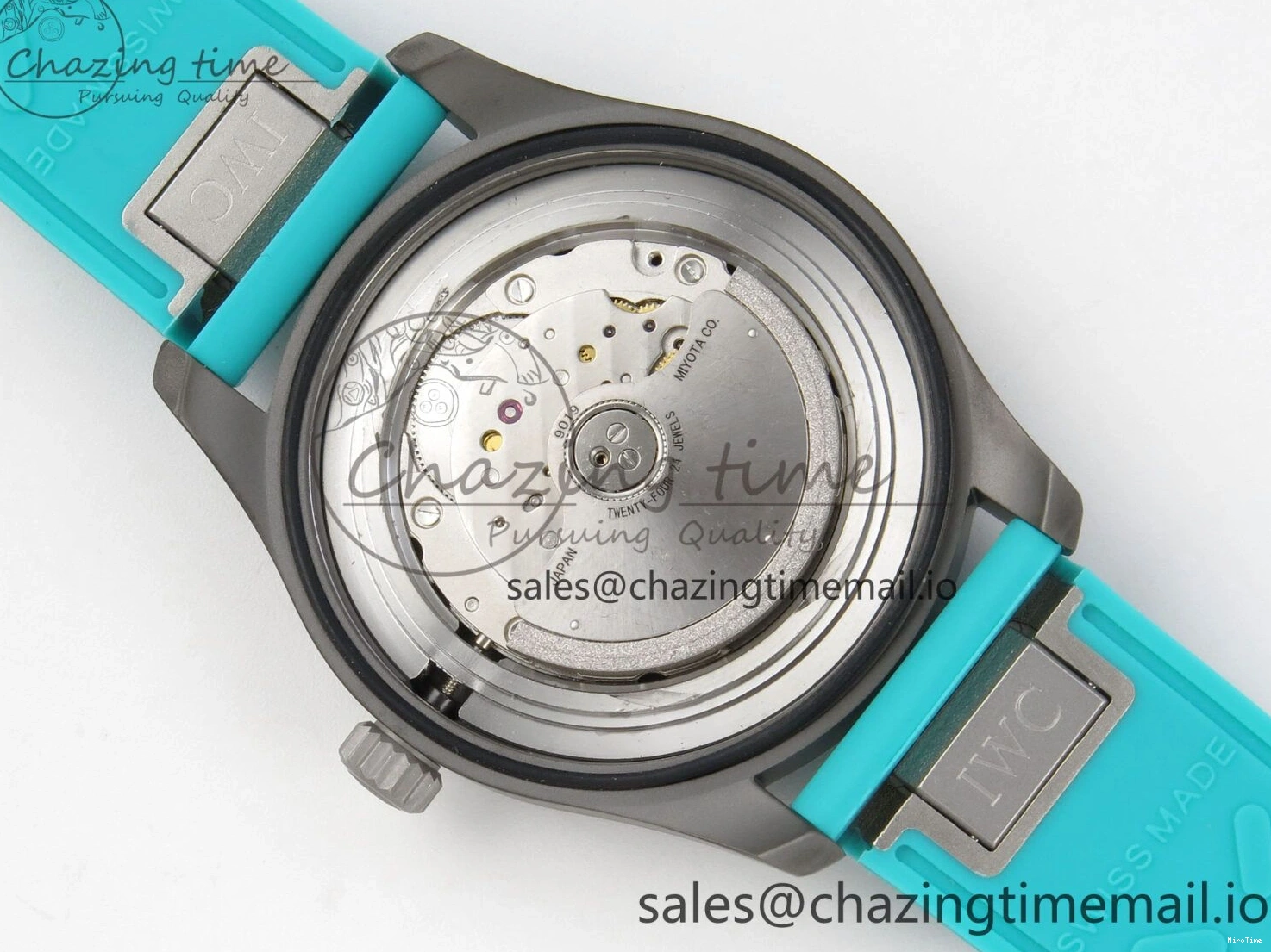 MIROTIME 0419 Pilot Mark XX BLSF 1:1 Best Edition Black Blue Dial on Blue Rubber Strap MIYOTA Sleek 6989